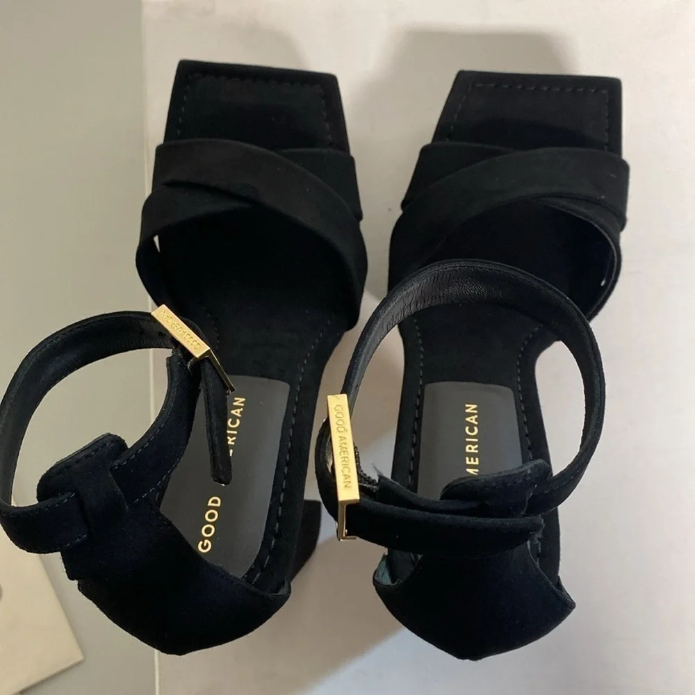 Good American Black Platform Heels - Picture 3 of 7